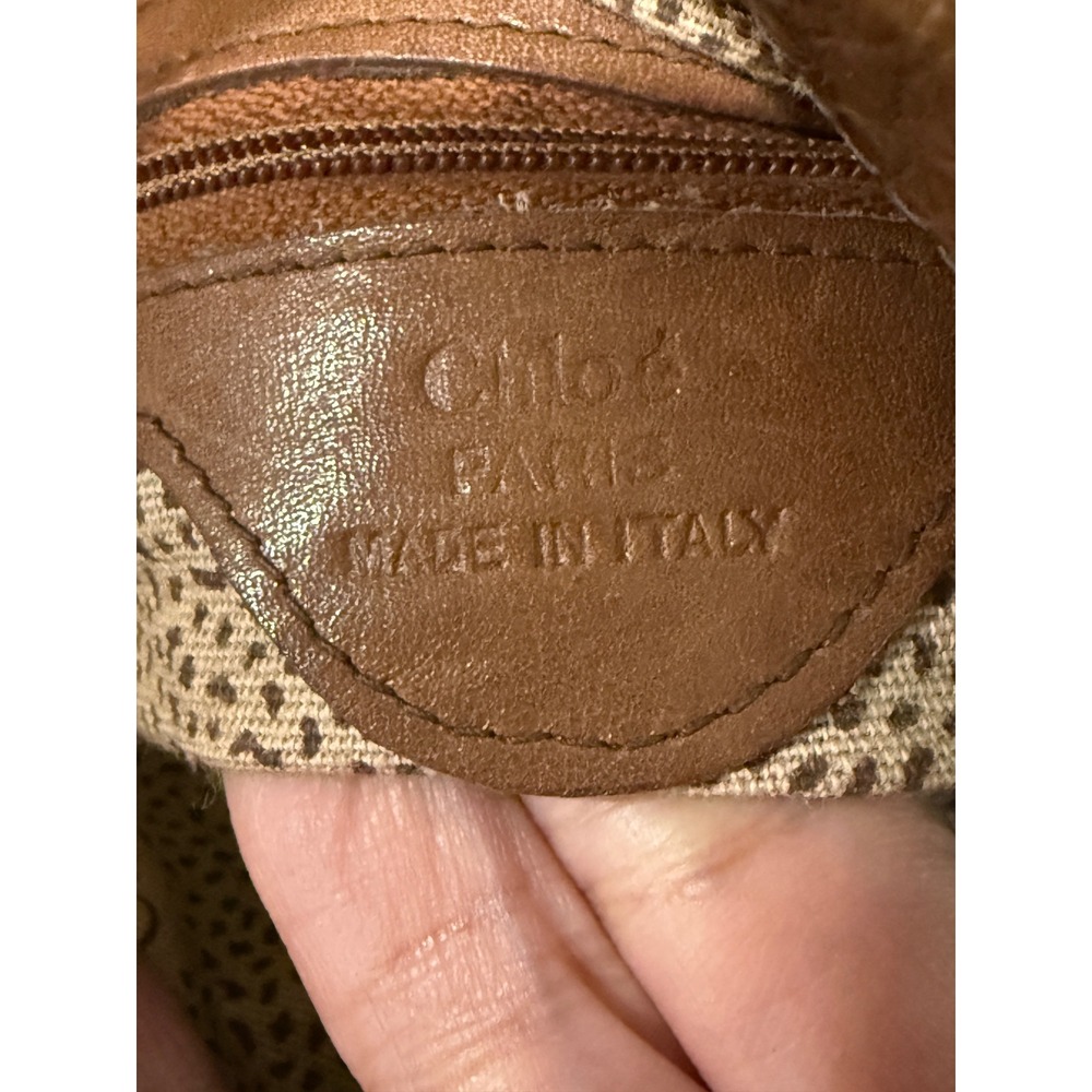 Chloe Paris Brown Crocodile Embossed Leather Crossbody Bag Made in Italy Vintage - Picture 6 of 7